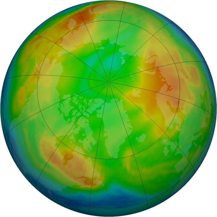 Arctic ozone map for 23 December 2000